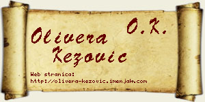 Olivera Kezović vizit kartica